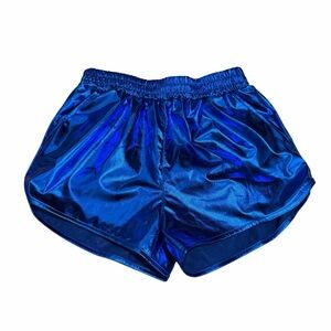 NWT Perfashion Girls Metallic Shorts | Mineral Blue | Size 10-11 Years (150)